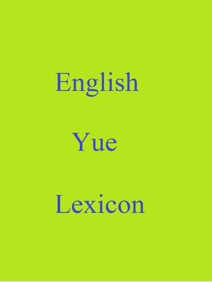 cover image of English Yue Lexicon